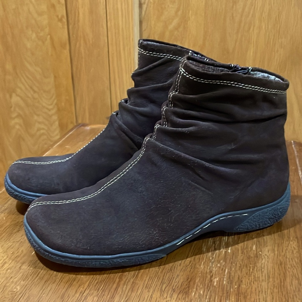 BareTraps Dark Brown Suede Lisa Ankle Boots